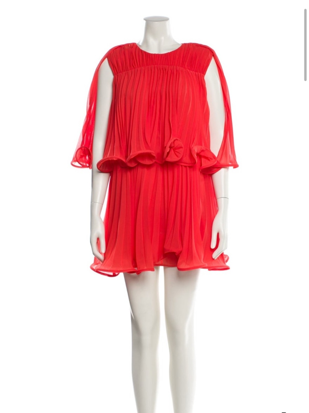 AMUR Orange Pleated Tent Dress